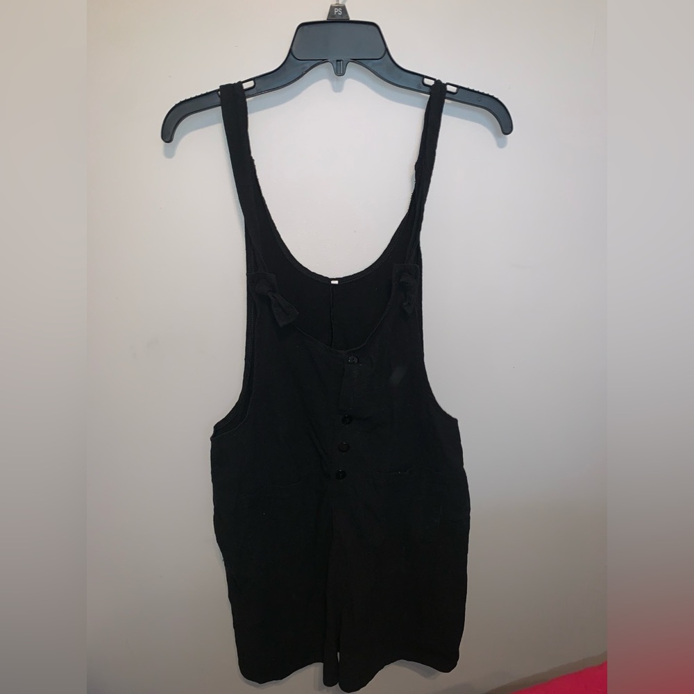 Button up black overalls
